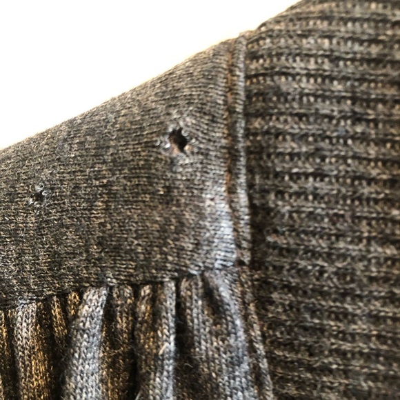 1970s Neumann-Marcus Faux Wrap Dress Gray - Picture 5 of 14